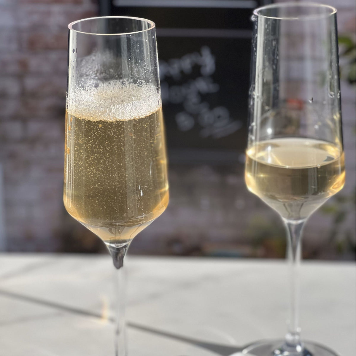 Unbreakable Plastic Champagne Flutes with BPA-Free Design - Clear
