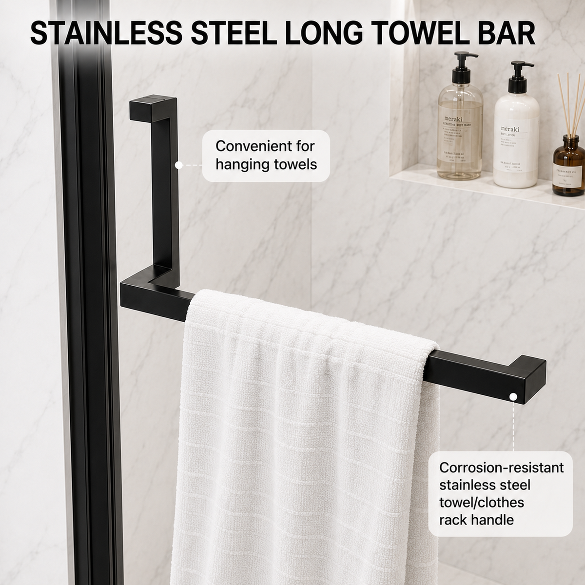 Matte Black Semi-Frameless Pivot Shower Door with Adjustable Width – 34"-35.2" x 72"