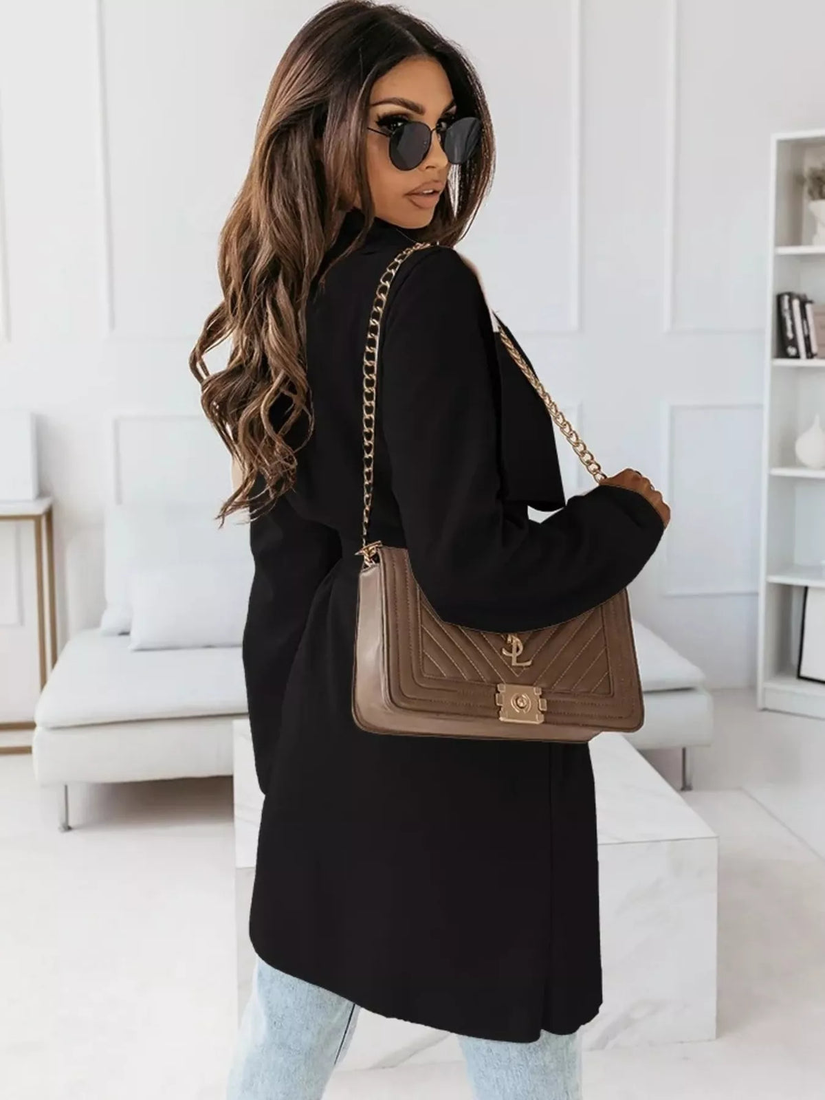 Tie Waist Long Sleeve Outerwear