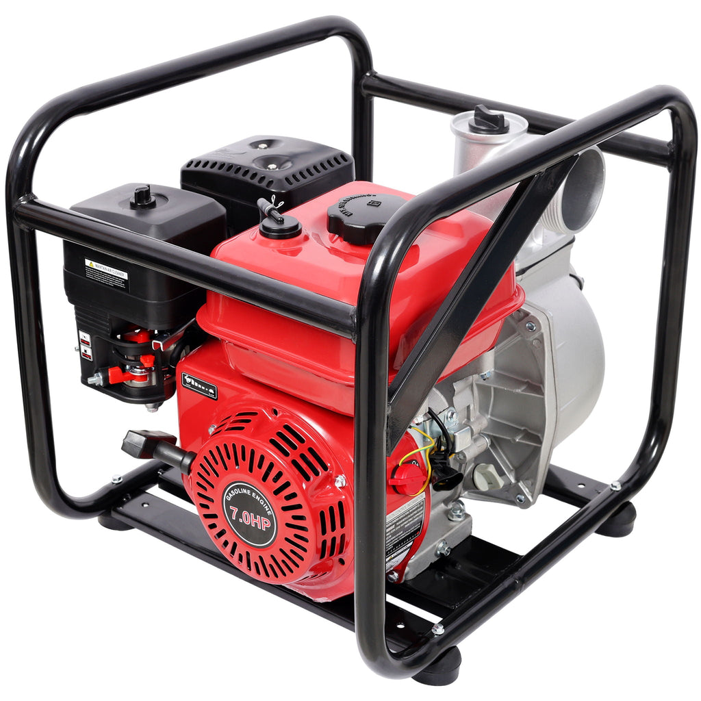 Gasoline Powered Water Pump with 3" Inlet & Outlet, 264GPM Flow - Black / Red