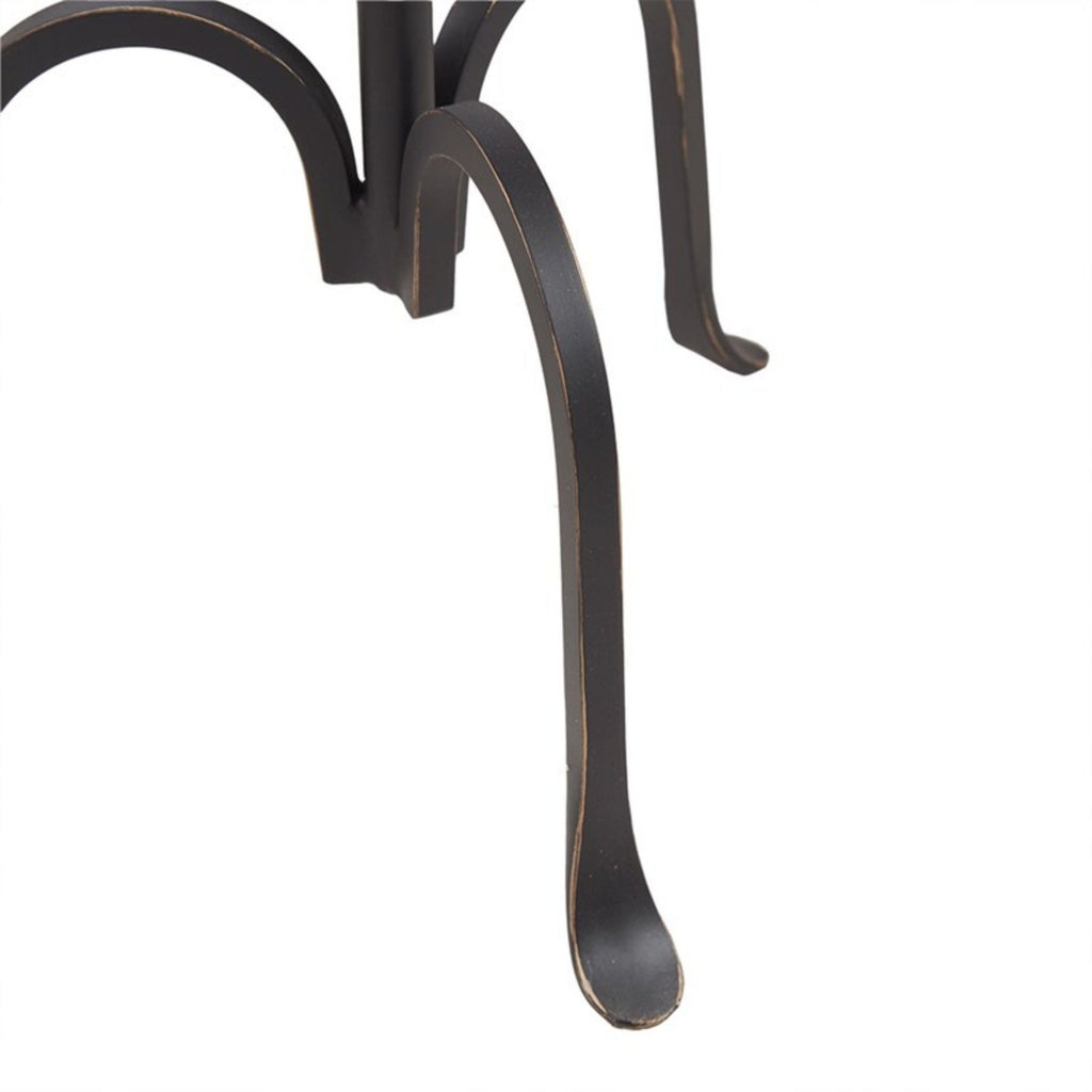 Black Accent Table with Sturdy Metal Frame - Gaberial