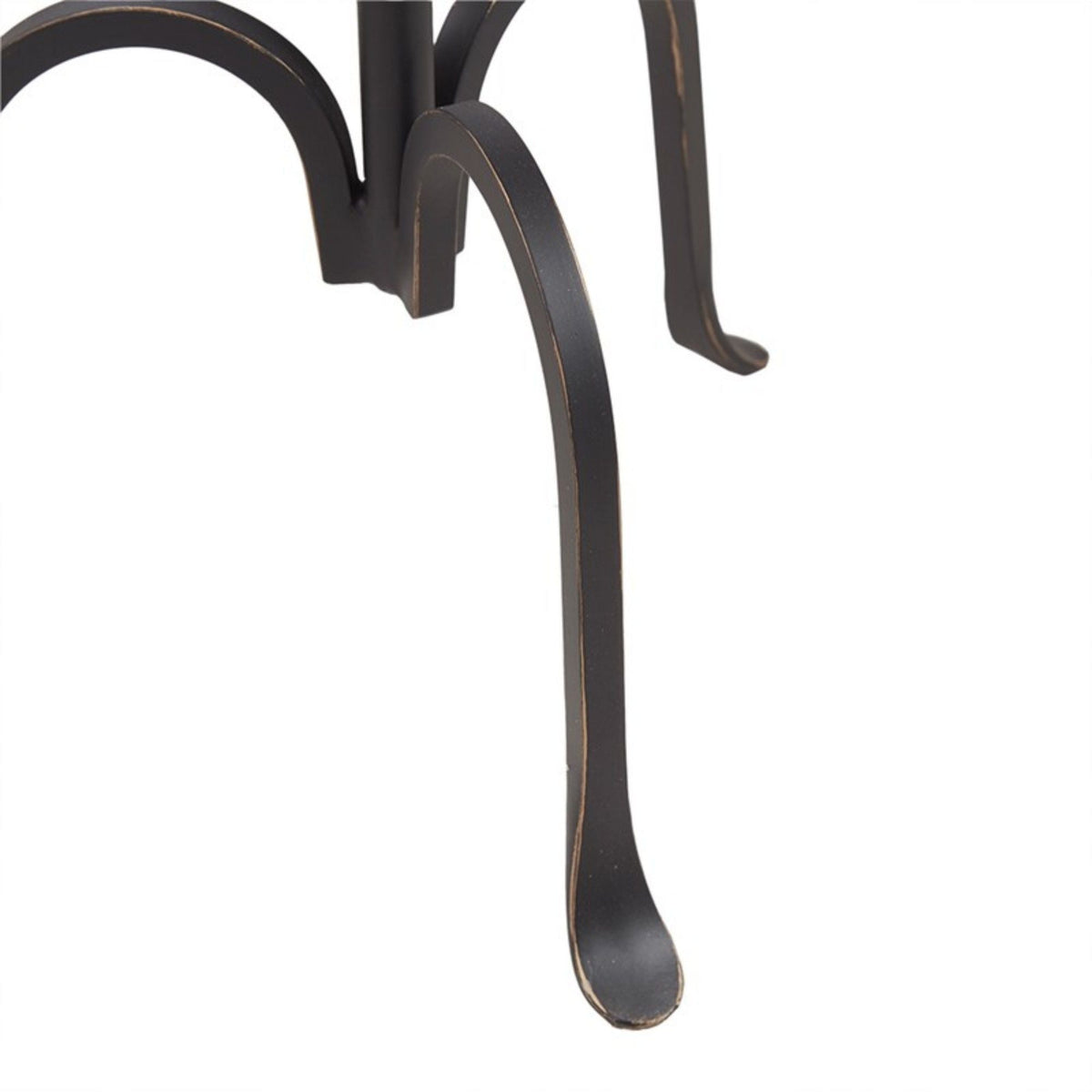 Black Accent Table with Sturdy Metal Frame - Gaberial