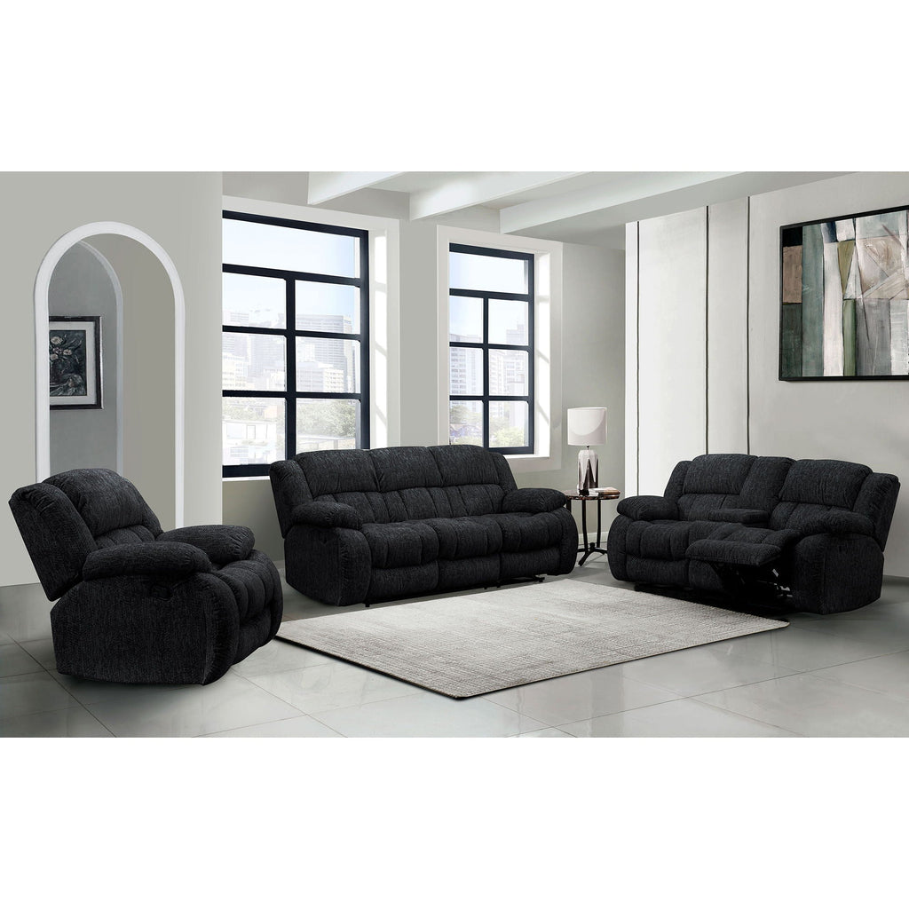 Console Reclining Loveseat with Manual Motion - Black or Gray