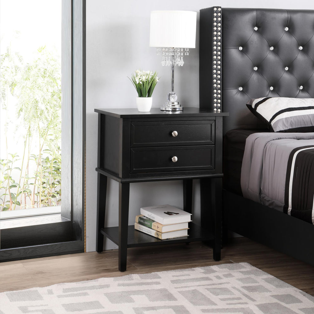 Vibrant Contemporary Nightstand with Smooth Drawer Glides - Multiple Colors