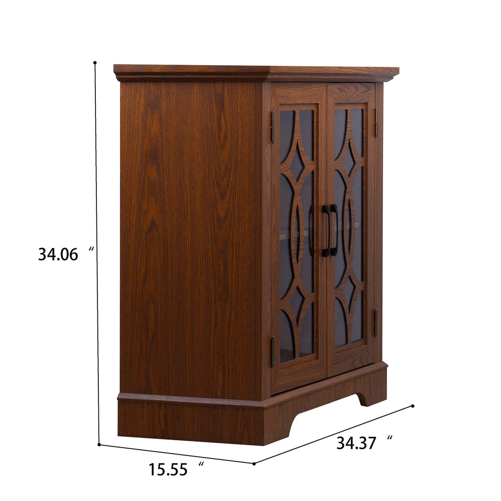 Spacious Sideboard with Adjustable Shelf Storage - Dark Oak