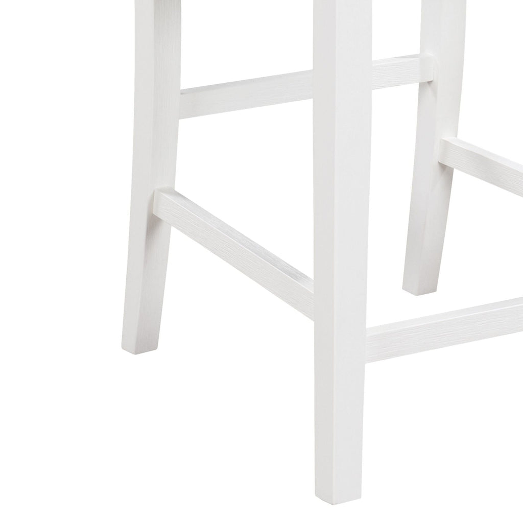 3 Piece Counter Height Dining Set with Storage Shelves - Gray or White
