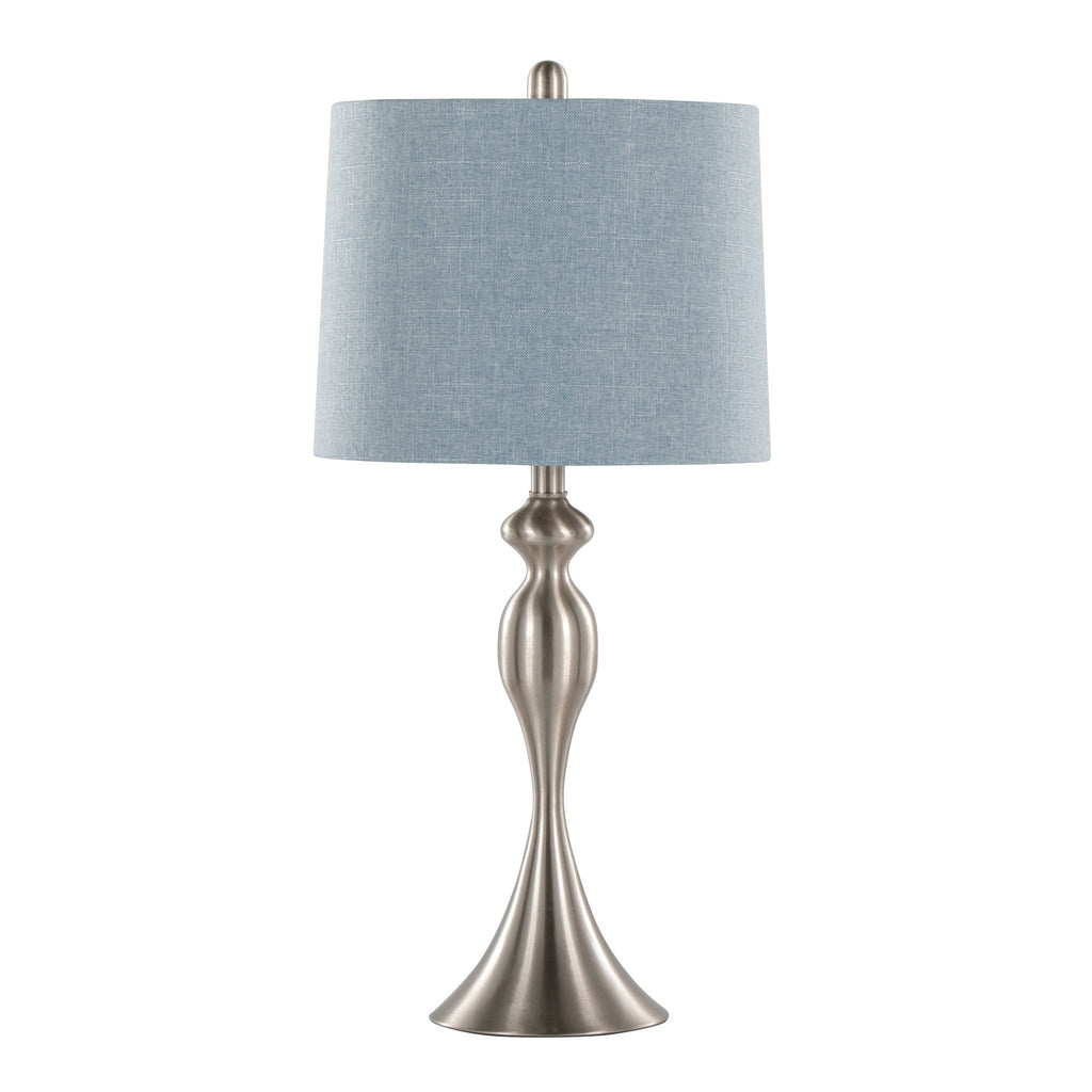 Ashland Contemporary Table Lamp Set with Double-Layer Shade - Multiple Colors