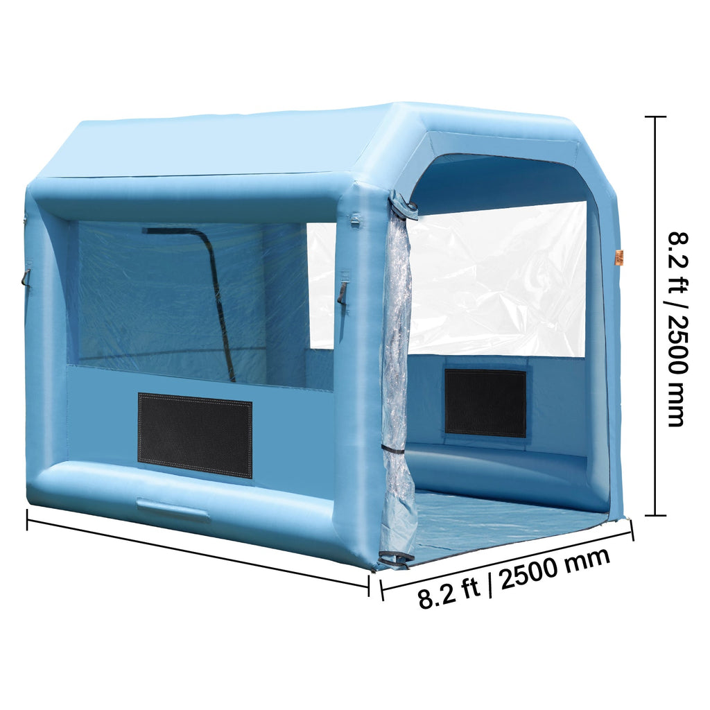 Inflatable Paint Booth with Blower and Air Filter System - Gray