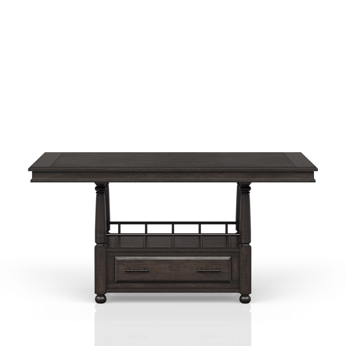 Counter Height Dining Table with Storage Shelf - Coffee