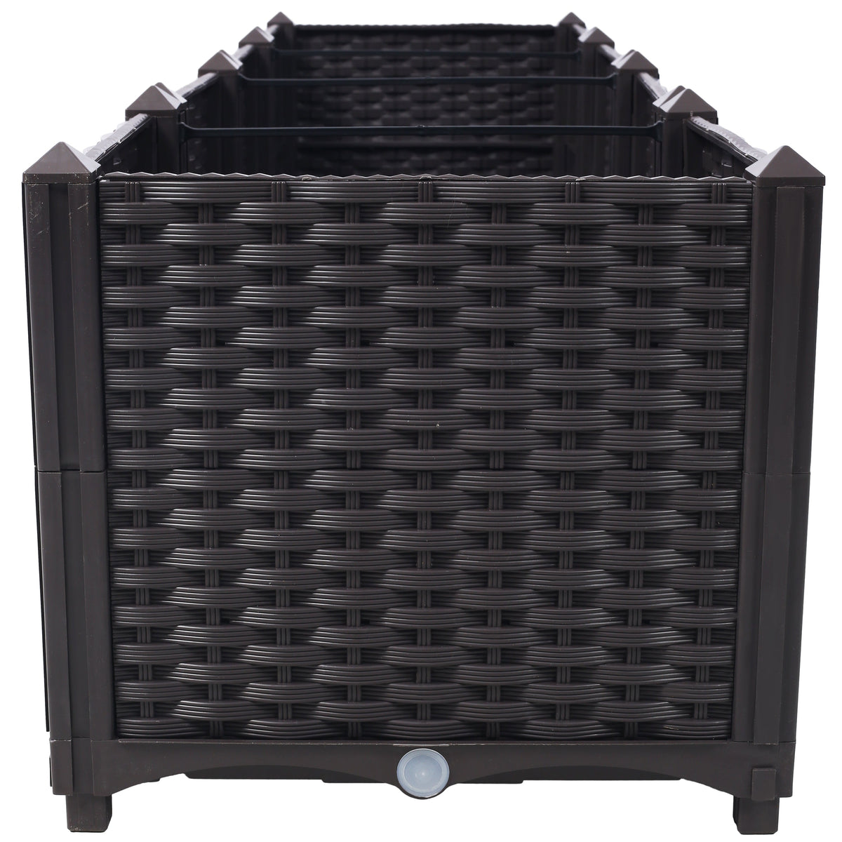 Deep Raised Garden Bed Plastic Planter Box with Self-Watering System - Polypropylene