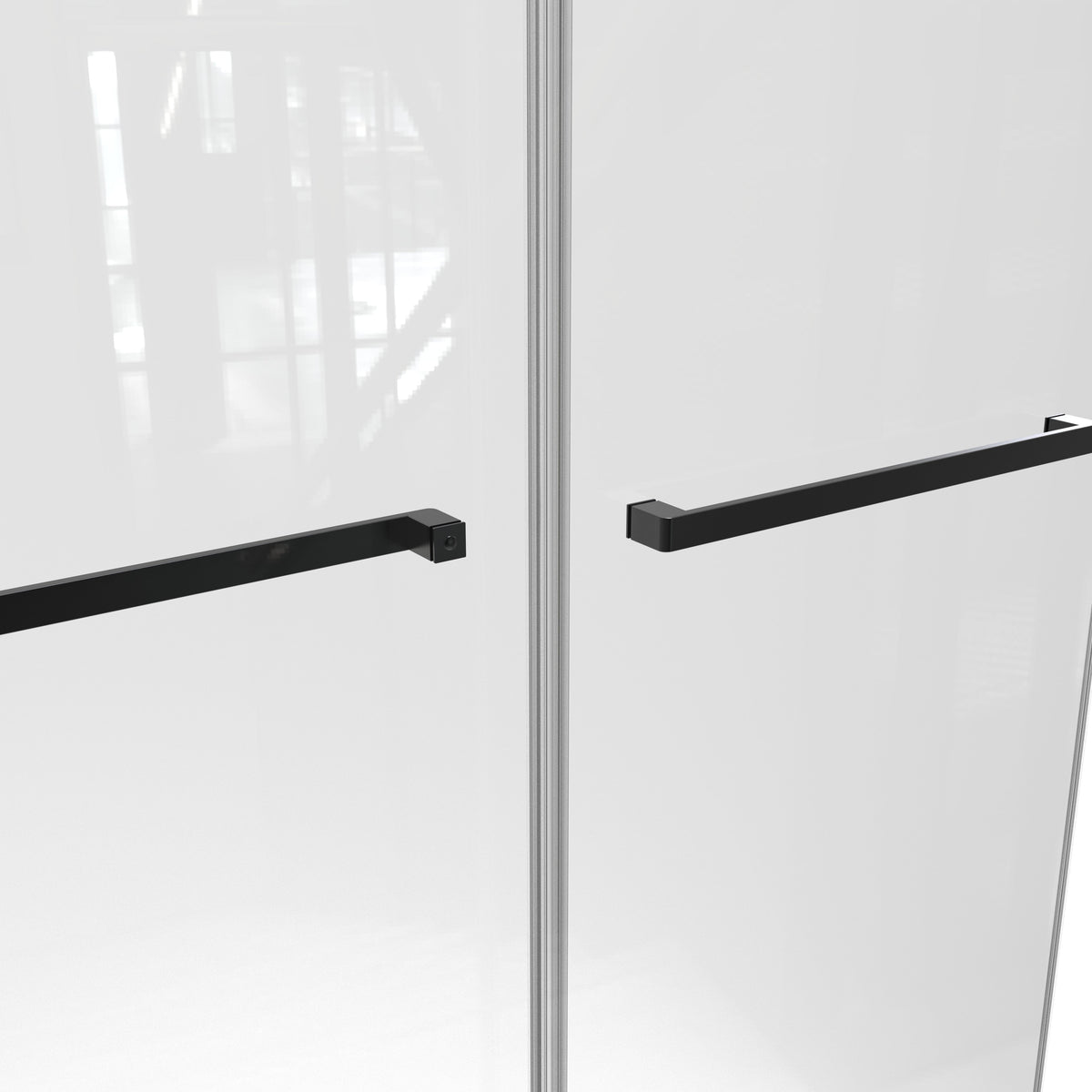 Double-Sliding Shower Door with Tempered Glass - Clear