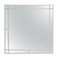 Silver Champagne Square Wall Mirror with Mirrored Accents – Madison