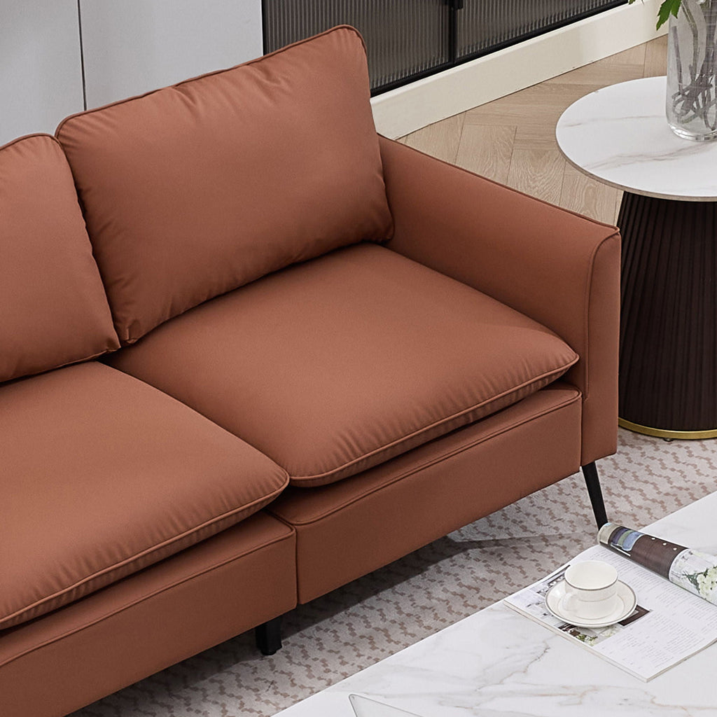 Upholstered Loveseat with Plush Headrest - Multiple Colors