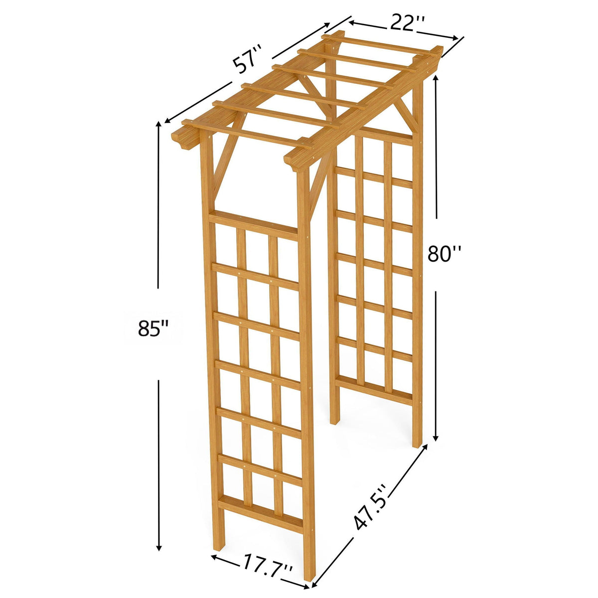 Wedding Arbor with Trellis Design - Dark Brown or Light Brown