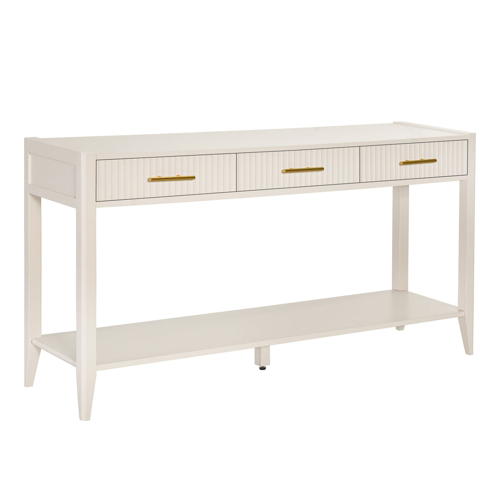 Painted Console Table with 3 Drawers - 60" Wide MDF Storage
