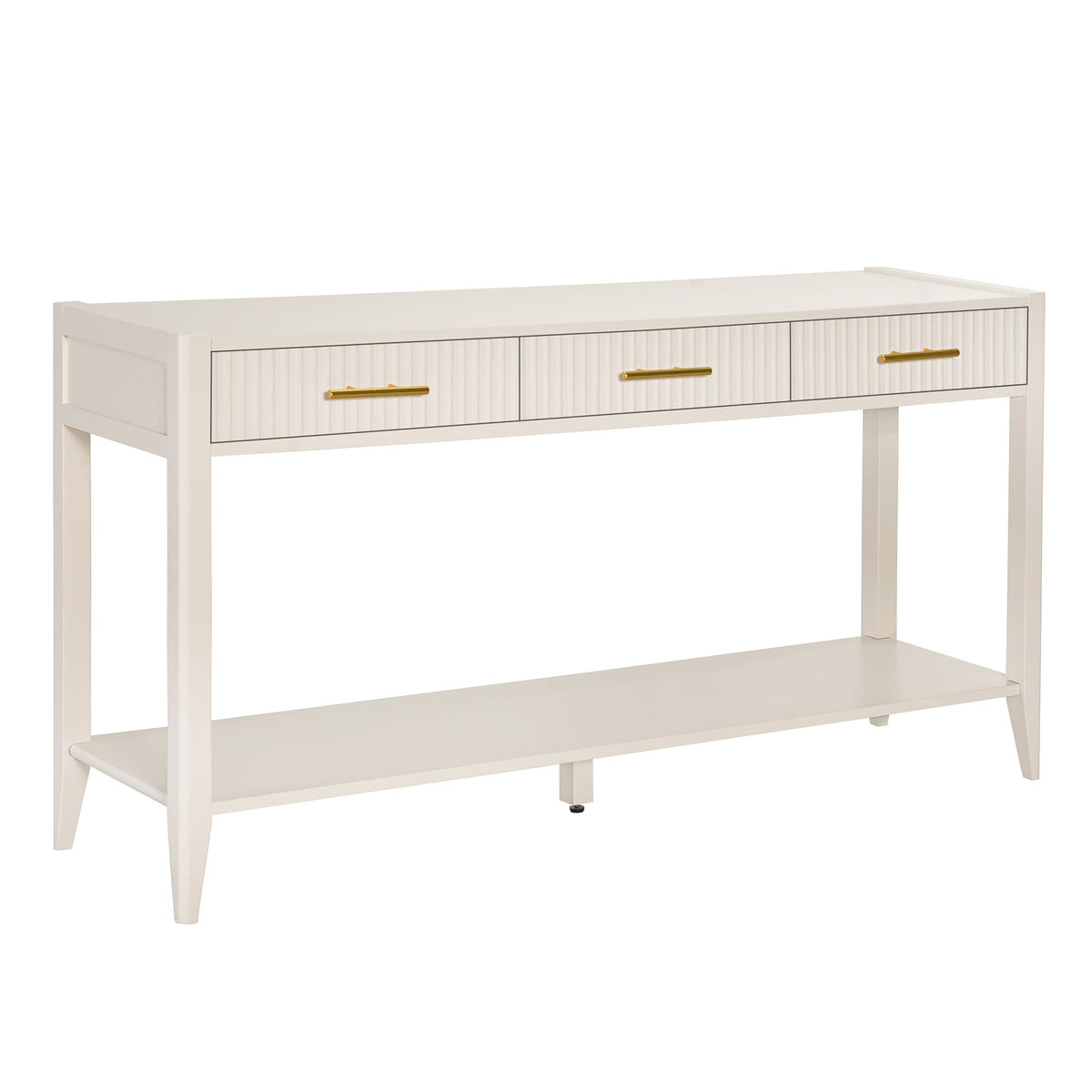 Painted Console Table with 3 Drawers - 60" Wide MDF Storage