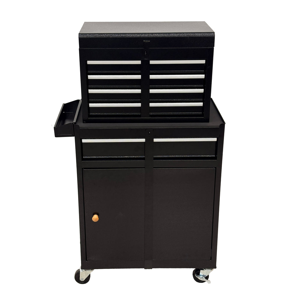 5-Drawer Rolling Tool Chest with Lockable Wheels - Black