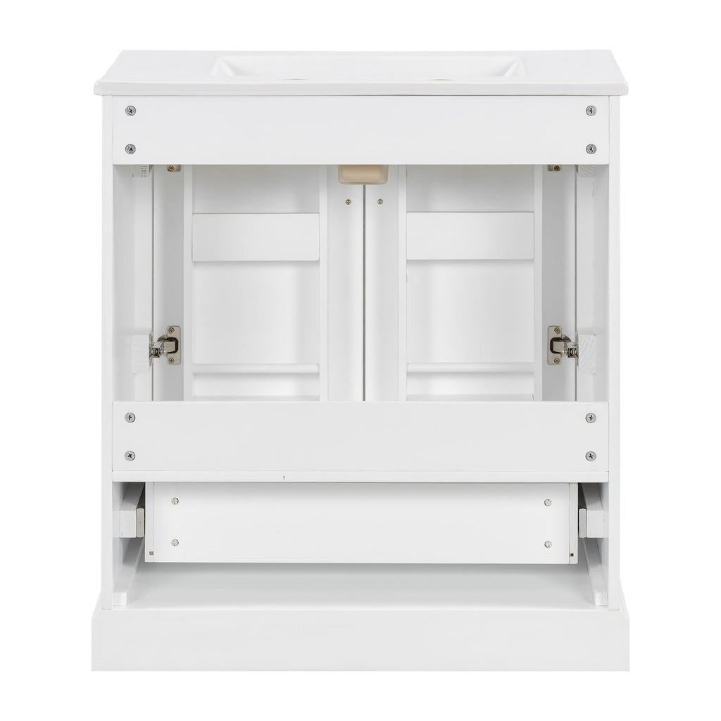 Bathroom Vanity with Sink and Soft Close Doors - White, Black, Green, or Gray