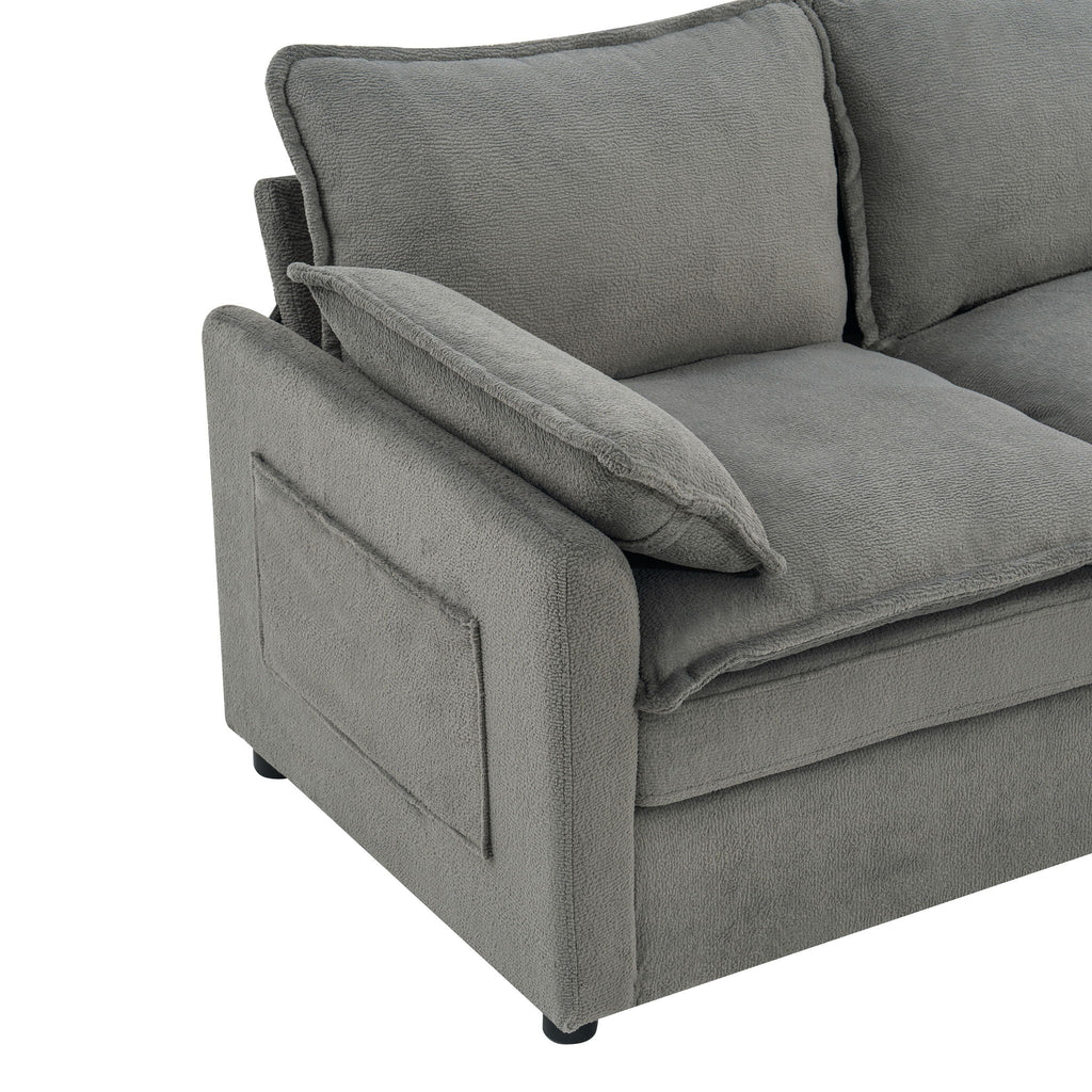 Modern Single Seat Accent Chair with Side Storage Pockets - Multiple Colors