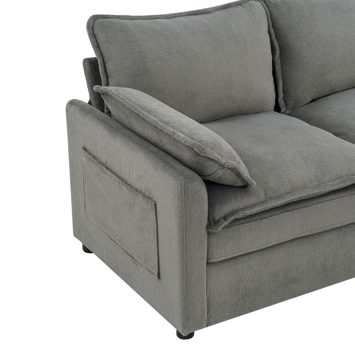 Modern Single Seat Accent Chair with Side Storage Pockets - Multiple Colors
