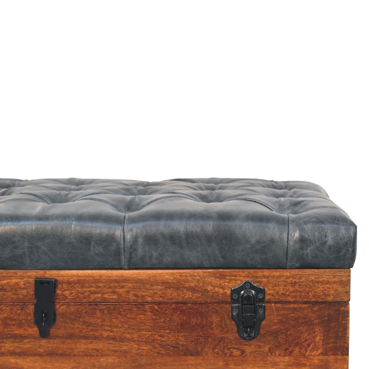 Solid Wood Storage Bench with Ample Storage - California Walnut