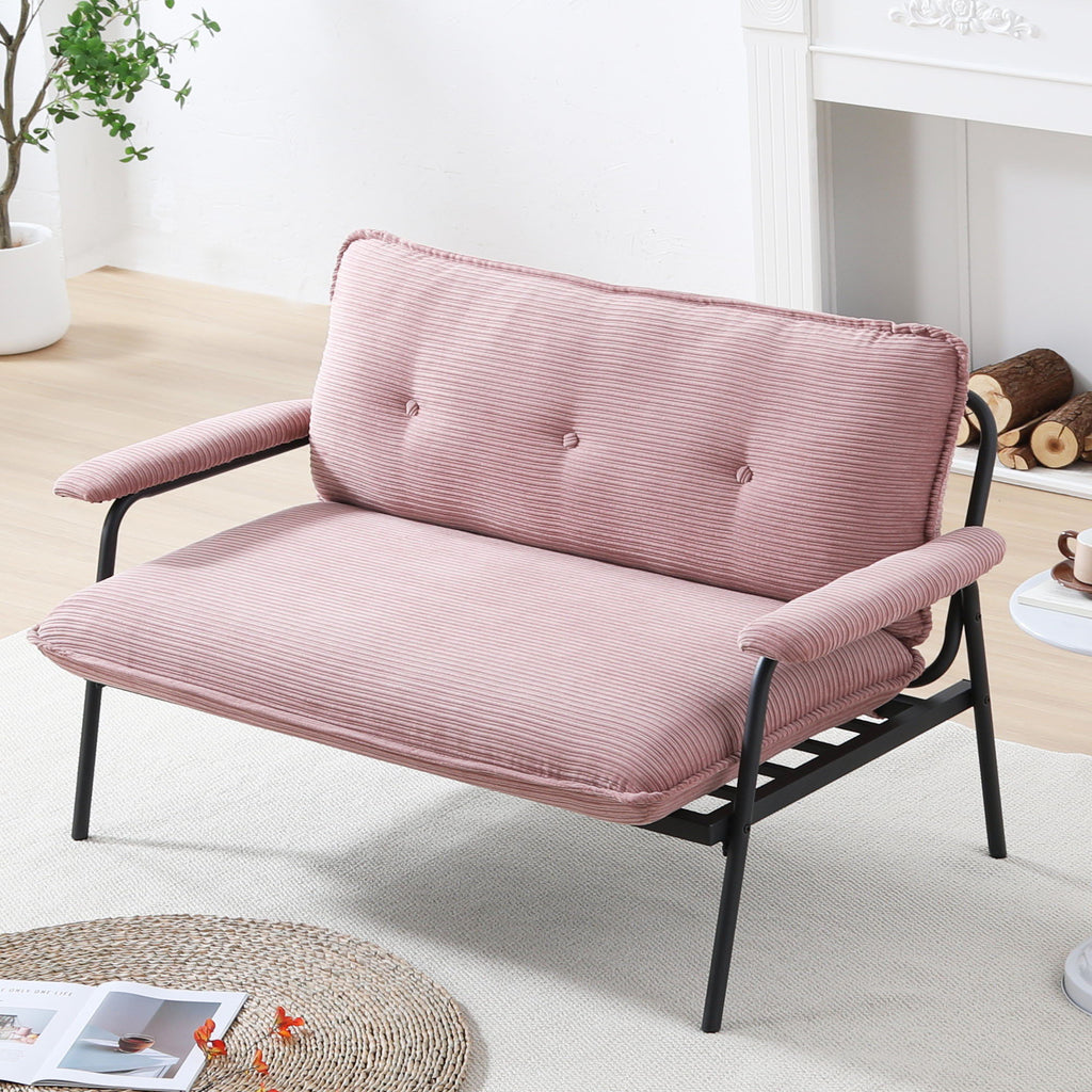 Modern Metal Frame Sofa with Sponge Filling - Beige
