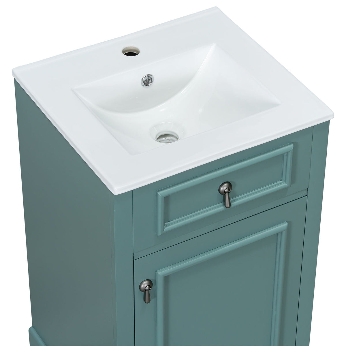 Elegant Bathroom Vanity with Ceramic Sink and Soft-Close Door - Multiple Colors