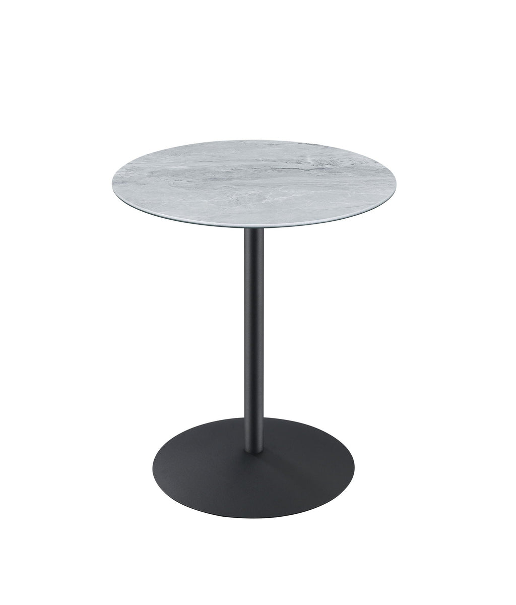 Marble Textured Top End Table - Circa Collection - White, Black, Gray