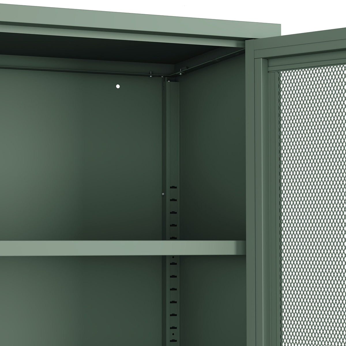 Metal Accent Cabinet with Adjustable Shelves - Black, Green, or White
