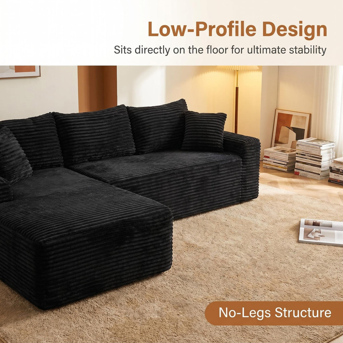 Cloud Modular Sectional Sofa Couch with L-Shape Chaise