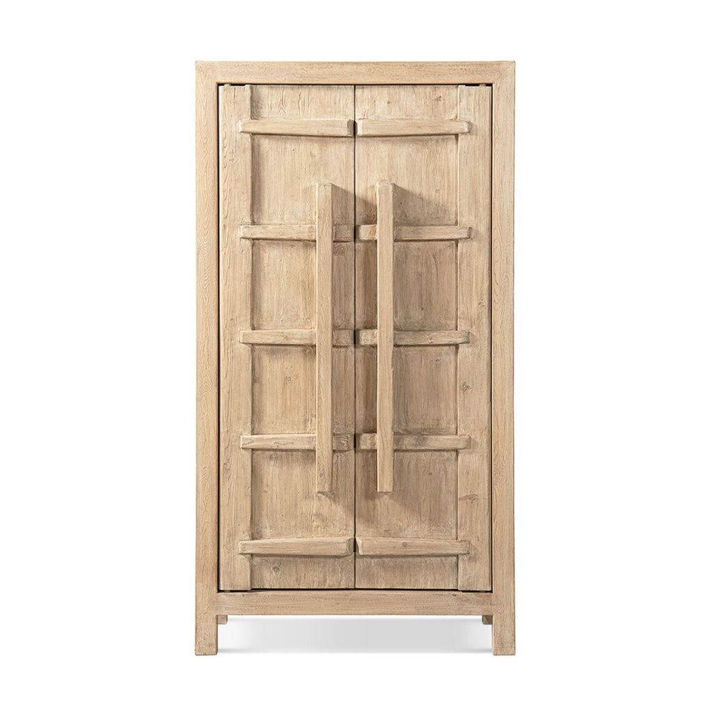 Natural Storage Cabinet with Double Doors - Solid Reclaimed Pine