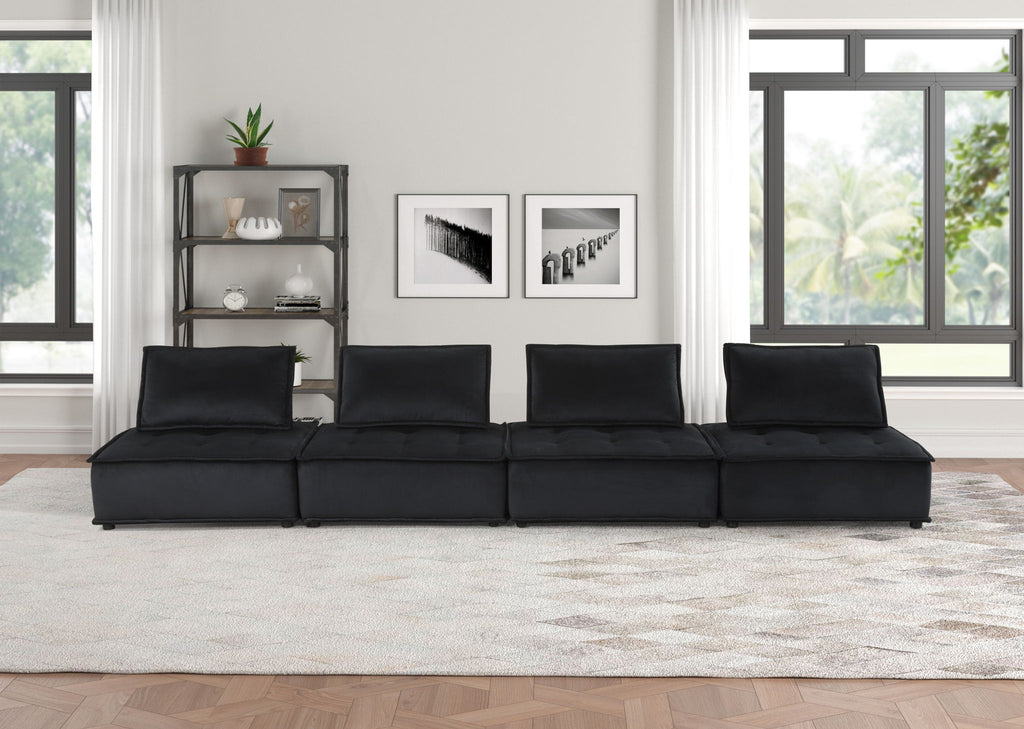 Anna Soft Modular Sectional Sofa with Modern Comfort - Black or Gray