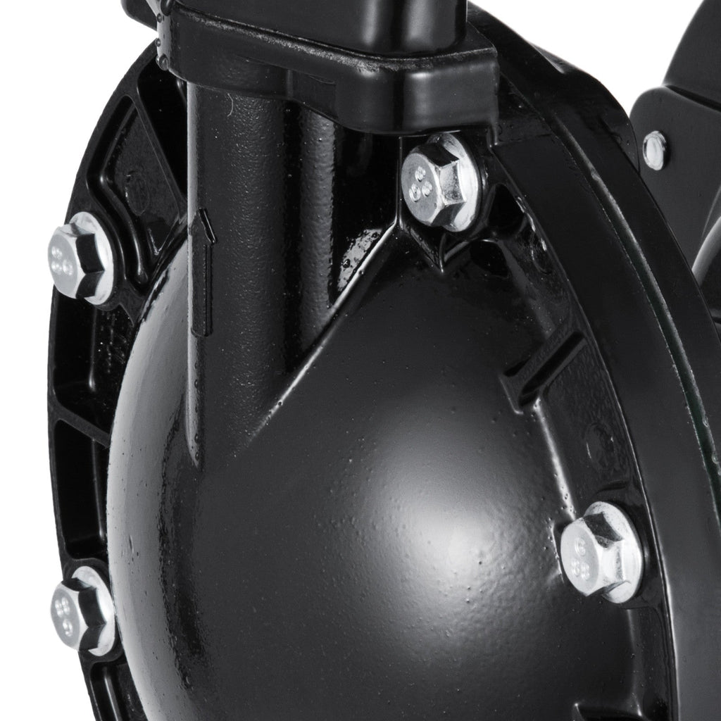 Air-Operated Double Diaphragm Pump with 1 Inch Inlet/Outlet - Black Aluminum