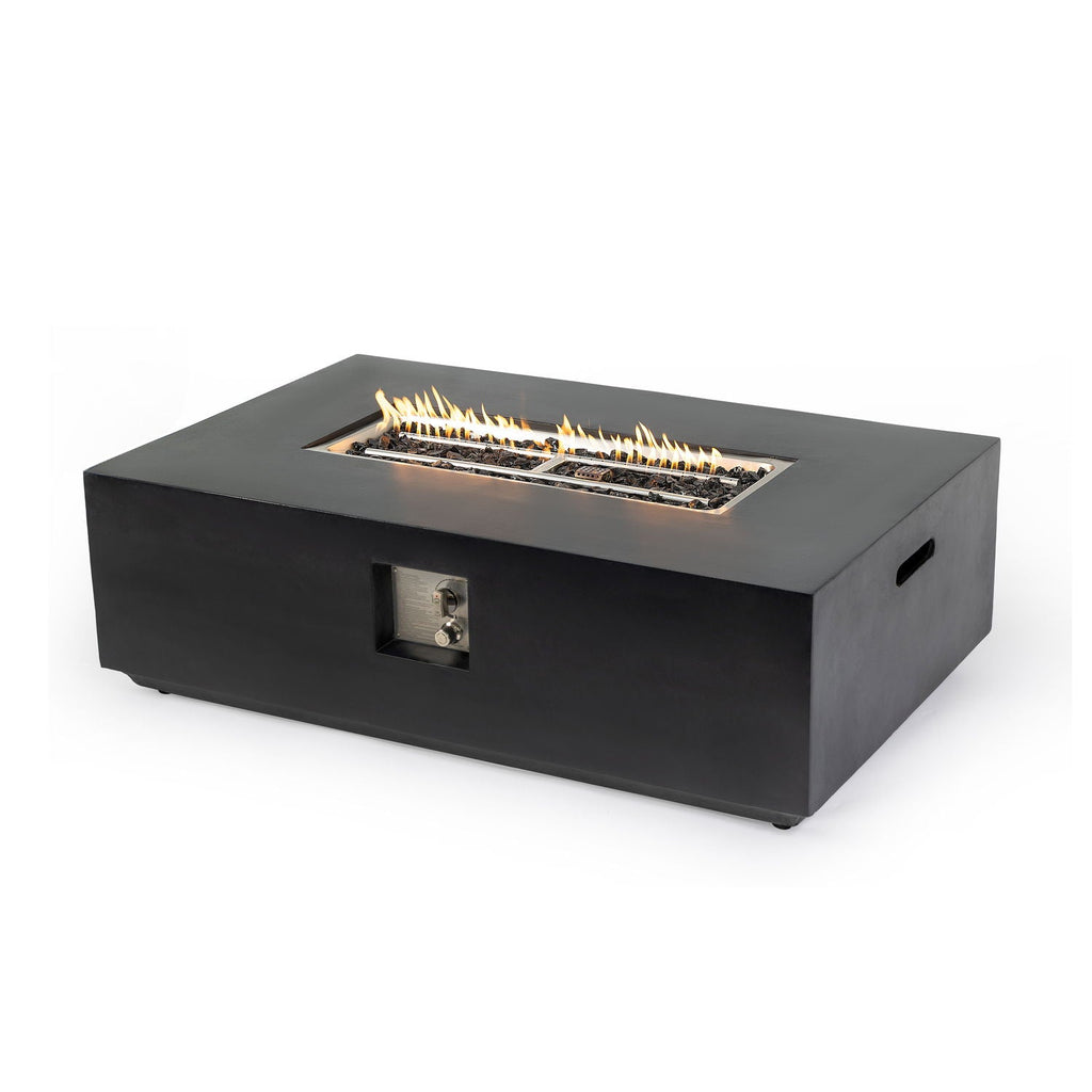 Charcoal Fire Pit Table with 50,000 BTU Output - Fiber Concrete