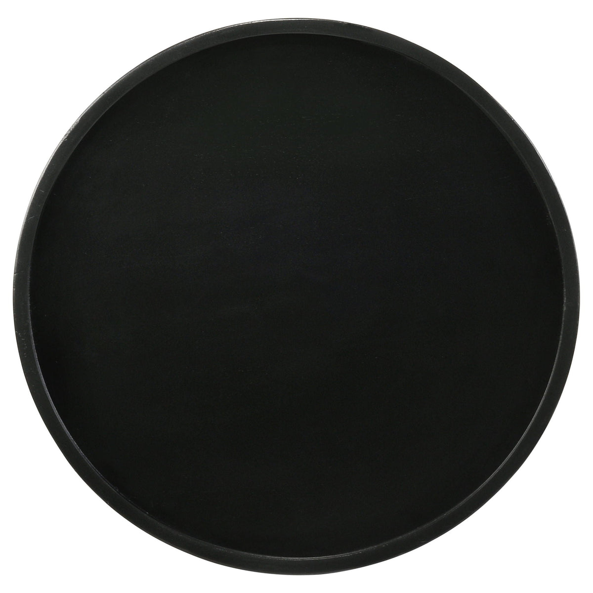 Ixia Round Solid Mango Wood Accent Side Table Black Stain