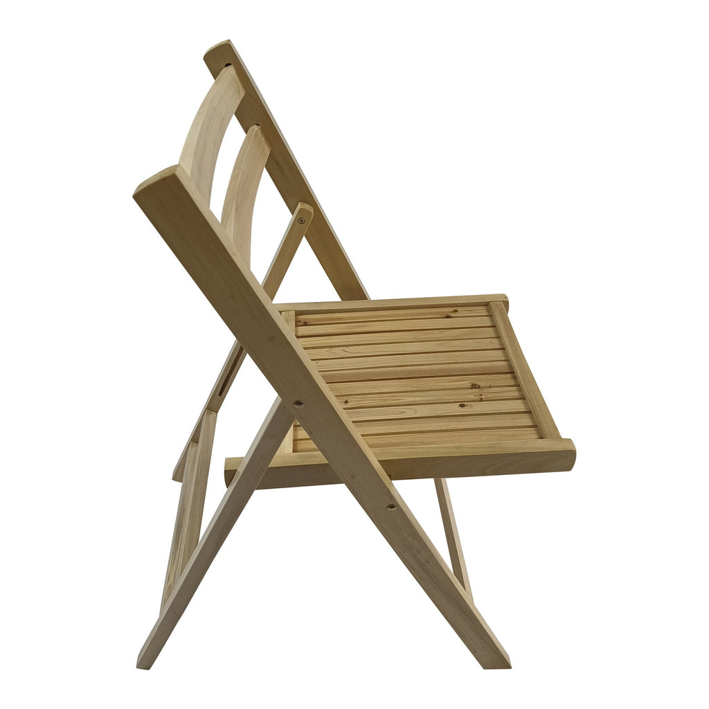 Folding Special Event Chair Set of 4 with Solid Wood Construction - White