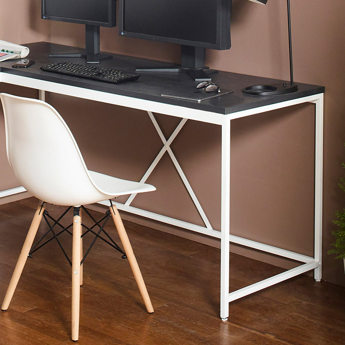 Olympus Corner Desk with Eco-Friendly Board - Dark Gray or Light Brown