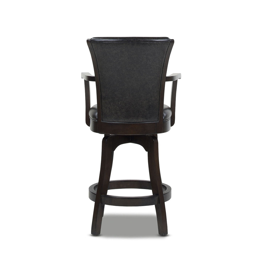 Swivel Counter Height Bar Stool with High Backrest and Solid Hardwood - Multiple Colors
