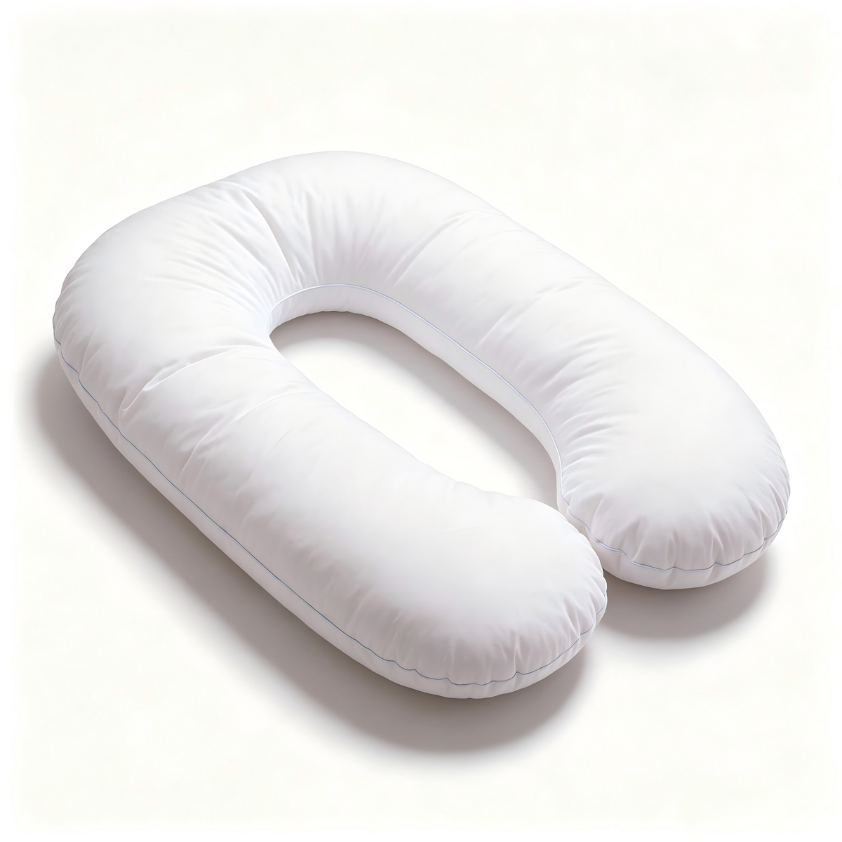 U-Shape Pregnancy Body Pillow with Premium Cotton Support - White