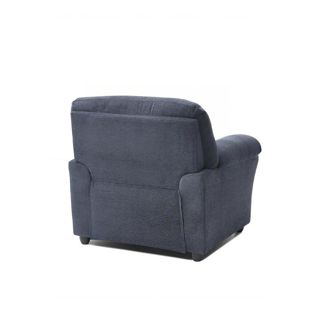 Hamilton Arm Chair with Hand-Applied Nailhead Trim and Pillow Top Cushions - Blue, Gray, Dark Brown
