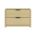 Grace Nightstand with Two Drawers - Light Brown or Black
