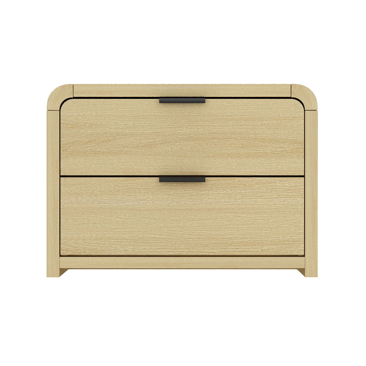 Grace Nightstand with Two Drawers - Light Brown or Black