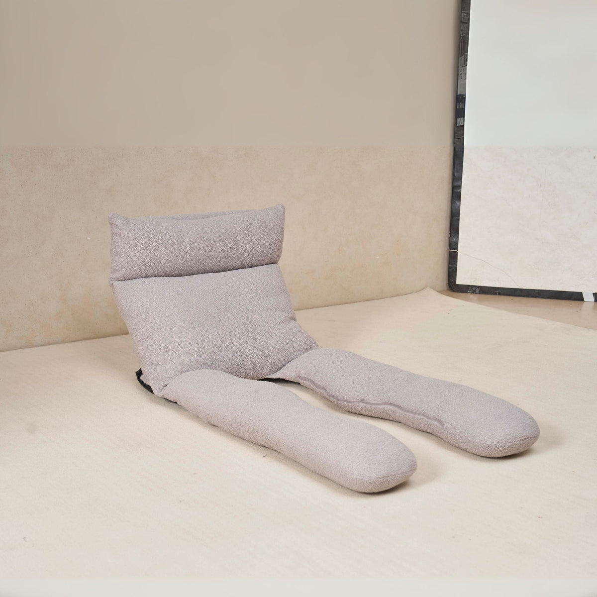 U-Shaped Full-Body Recliner with Adjustable Support - Gray
