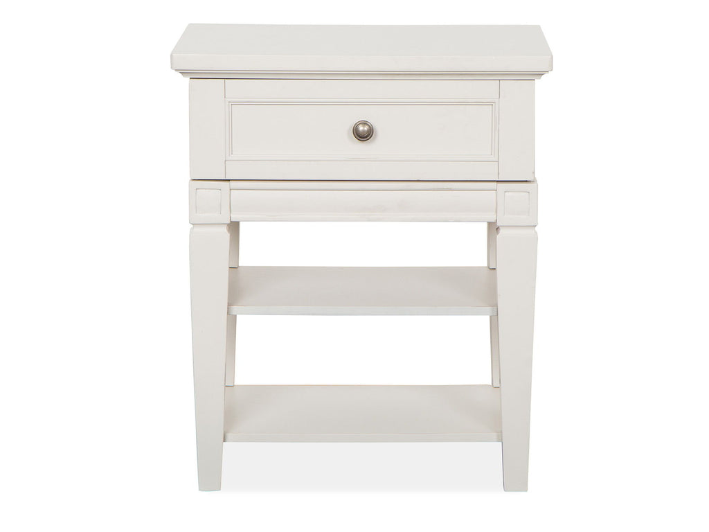 Willowbrook - Open Nightstand - Egg Shell White With Slight Rub Through