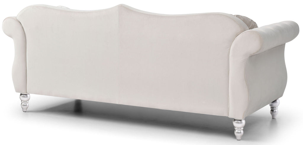 Hollywood Sofa with Tufted Back and Nailhead Trim - Multiple Colors