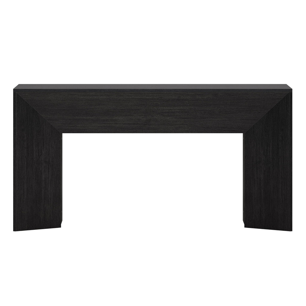 Extra Long Solid Wood Console Table with Slim Profile - Matte Black