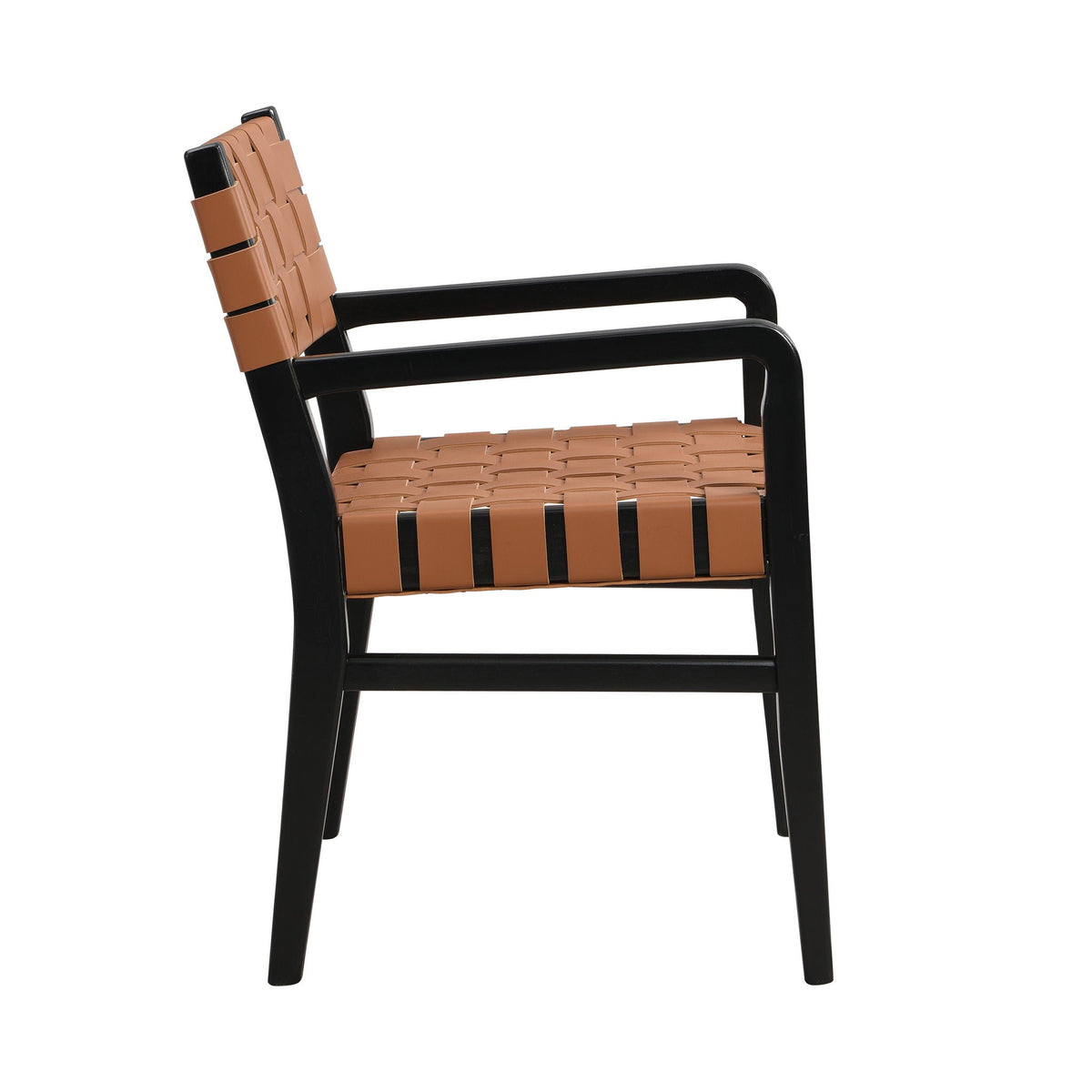 Modern Upholstered Dining Chair with Ergonomic Comfort - Black or Light Brown