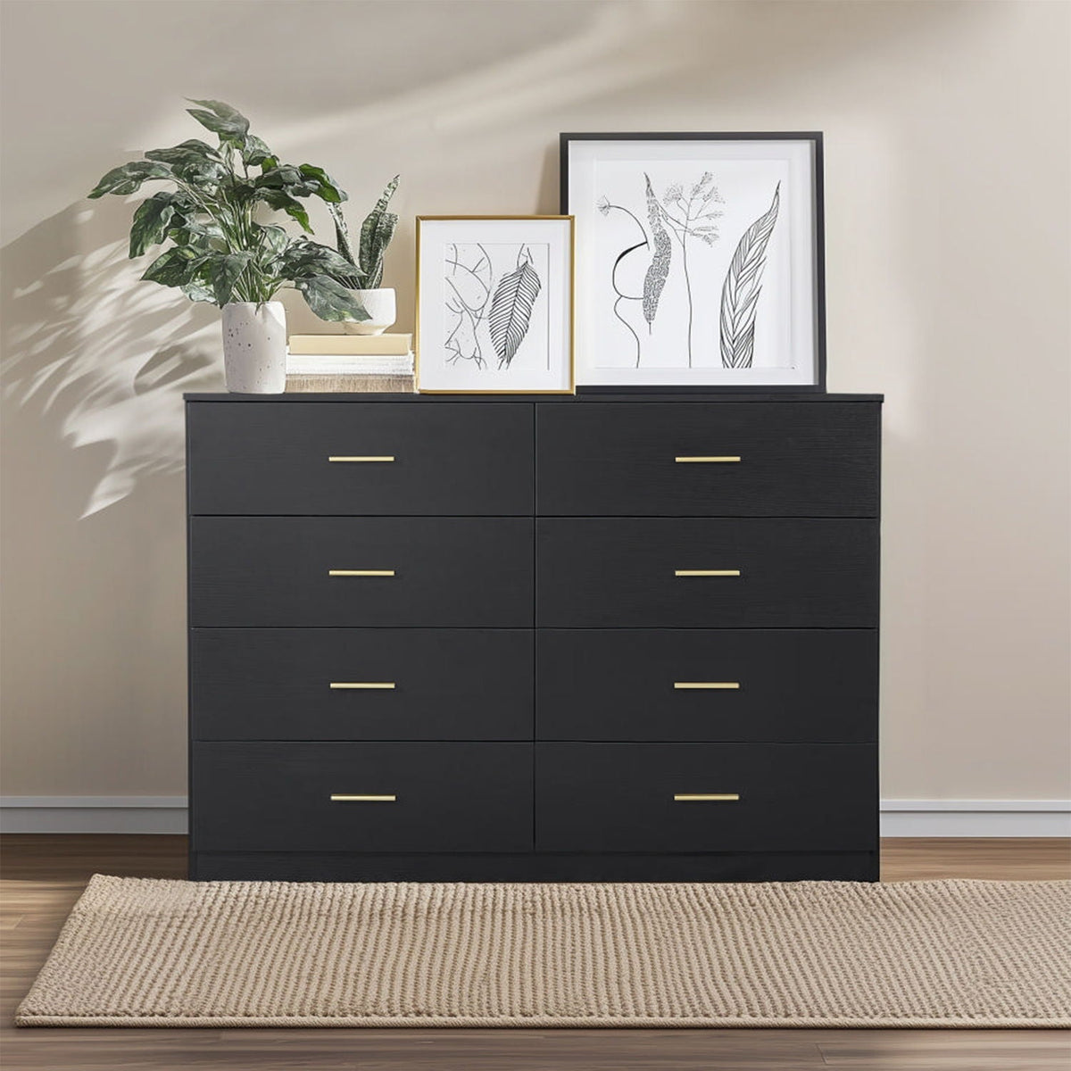 Modern Drawer Dresser with Ample Storage - Multiple Colors