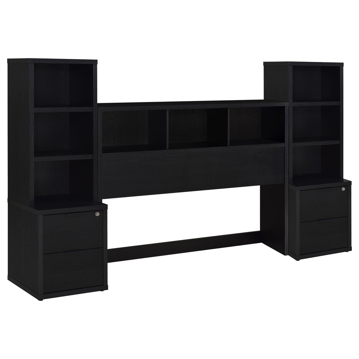 Westpark 3-piece Queen Bedroom Set Bookcase Headboard Black