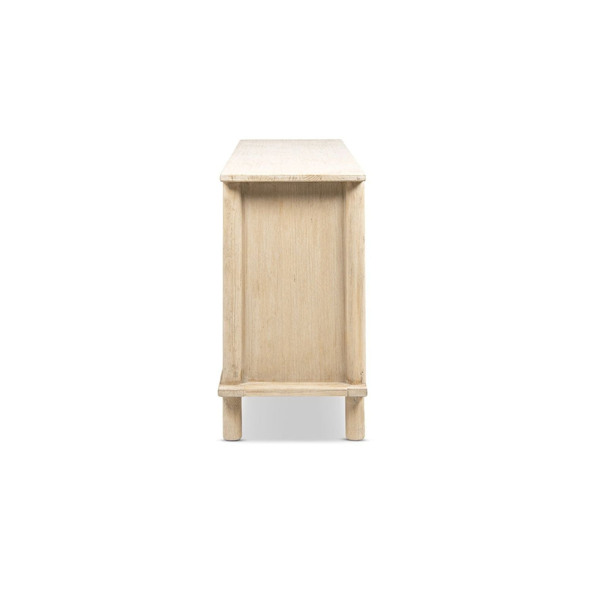 Natural Reclaimed Wood 4 Door Sideboard with Streamlined Storage - Natural